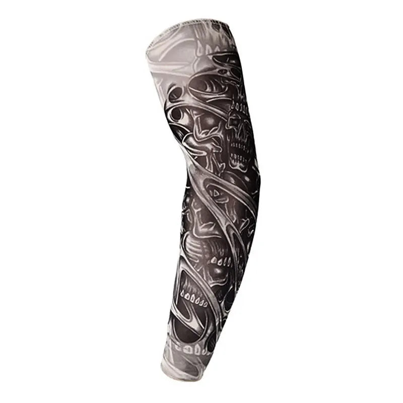 16 Styles Tattoo Sleeve Man Fake Temporary Tattoo Arm Sleeves Unisex Warmers Elastic UV Protection Cool Printed Sun-proof Punk