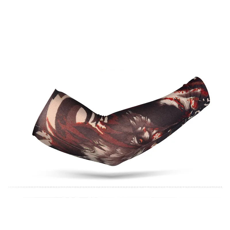 16 Styles Tattoo Sleeve Man Fake Temporary Tattoo Arm Sleeves Unisex Warmers Elastic UV Protection Cool Printed Sun-proof Punk