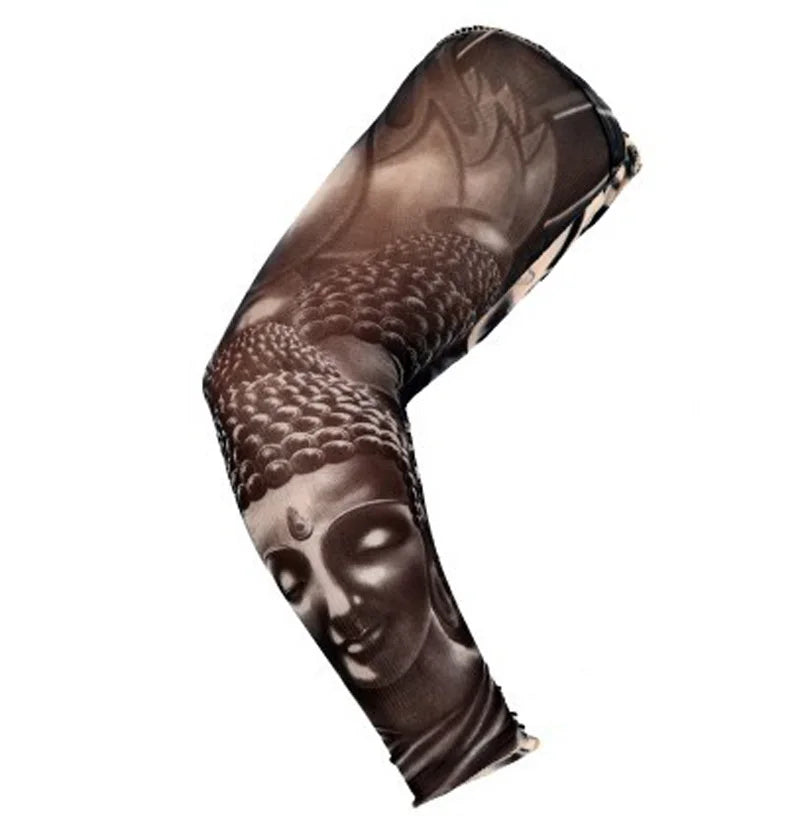 16 Styles Tattoo Sleeve Man Fake Temporary Tattoo Arm Sleeves Unisex Warmers Elastic UV Protection Cool Printed Sun-proof Punk