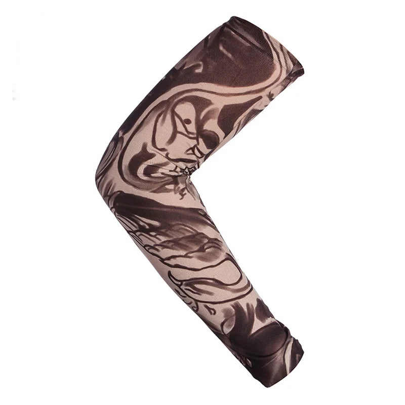16 Styles Tattoo Sleeve Man Fake Temporary Tattoo Arm Sleeves Unisex Warmers Elastic UV Protection Cool Printed Sun-proof Punk