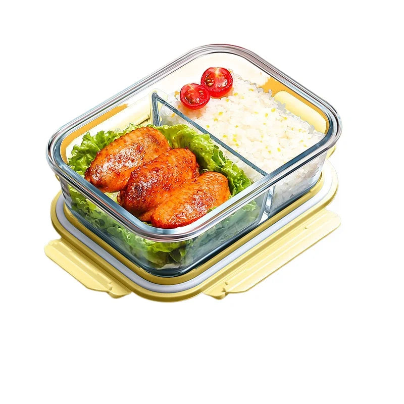 Glass Fresh-Keeping Box high Borosilicate Heat-Resistant Microwave Oven bento Fridge Special Sealed Bowl Food Storage Containers