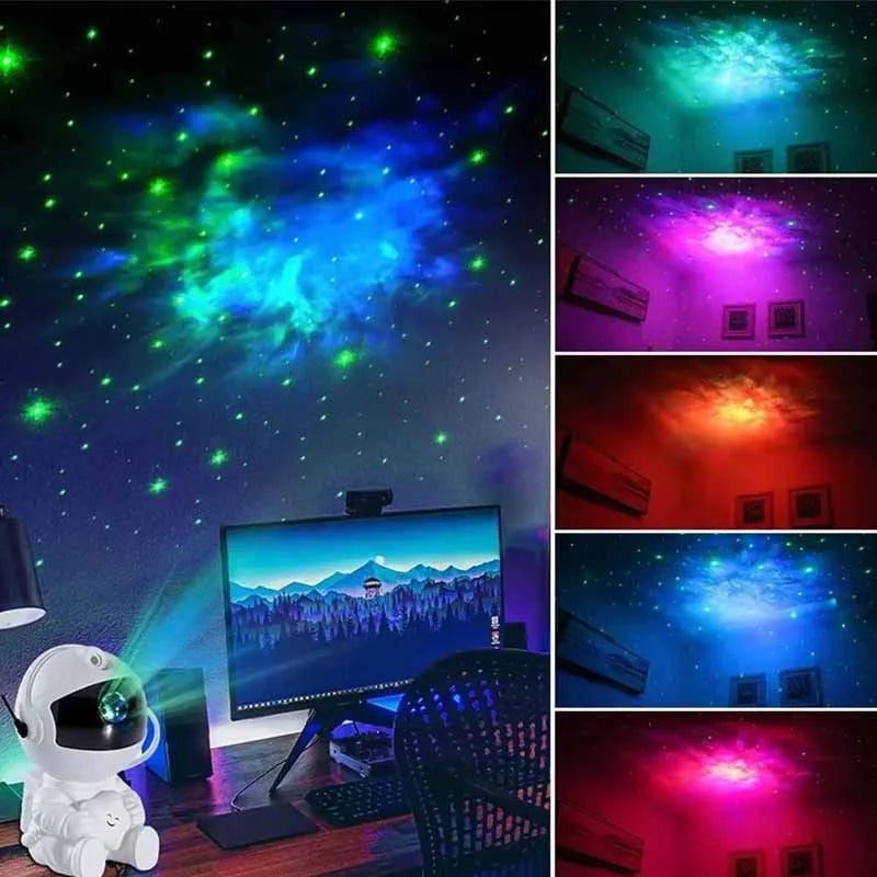 Galaxy Astronaut Star Projector Nebula Projector With Remote Control For Children's Room Party