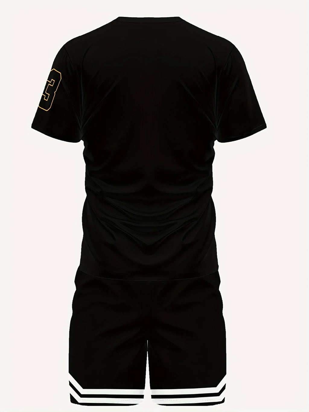 Summer 2025 New Men's Set 3D Digital printed casual round-neck short-sleeved T-shirt with Shorts 2-piece casual sporty men's set