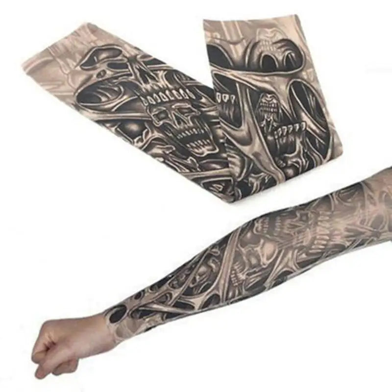 One Sleeve Outdoor Cycling Tattoo Sunscreen Sleeves Summer Tattoo Flower Arm Sleeves Independence Day Dress Up Fashion Sleeves
