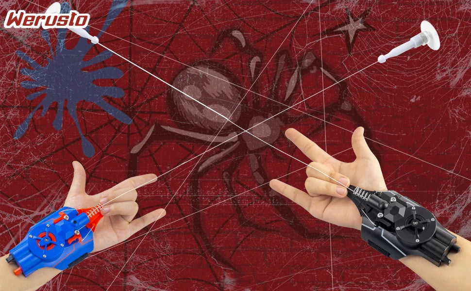 Spider  man Silk Launche  Parker Cosplay Toy Web Shooters Wrist Launcher Shooters  Props Shooting Device Toys For Children Gifts