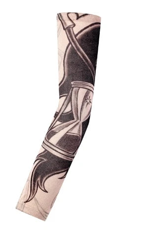 1PCS Men Long Fake Warmers Summer Tattoo Sleeves Sun Protection Cover Outdoor Gloves Driving Ice Silk Arm Sleeves Women