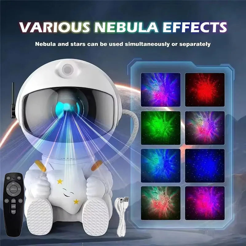 Galaxy Astronaut Star Projector Nebula Projector With Remote Control For Children's Room Party