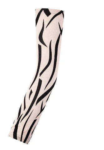 1PCS Men Long Fake Warmers Summer Tattoo Sleeves Sun Protection Cover Outdoor Gloves Driving Ice Silk Arm Sleeves Women