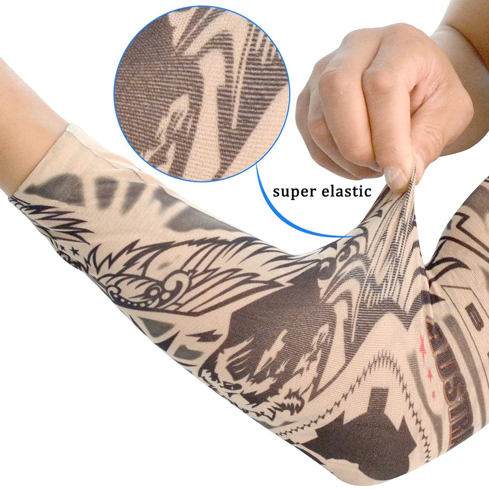 Running UV Protection Basketball Outdoor Sport Flower Arm Sleeves Tattoo Arm Sleeves Arm Cover Sun Protection