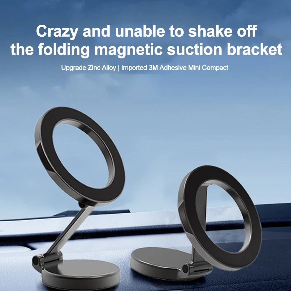 Strong Magnetic Cell Phone Holder Car 360° Swivel Adjustable Back Sticker Holder Magsafe for IPhone 15 Samsung Xiaomi Universal