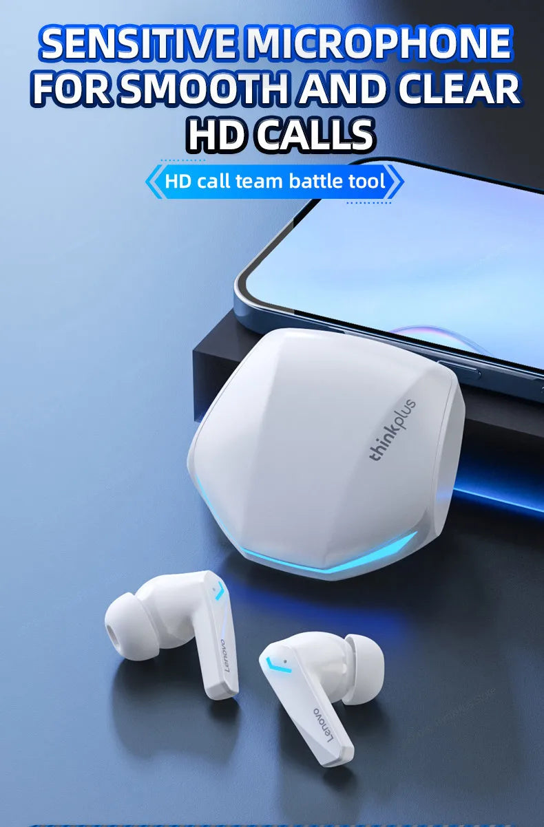 Lenovo GM2 Pro TWS Wireless Bluetooth5.3 Wireless Bluetooth Headset with Mic Earbuds Earphones Wireless Headphones Earbuds