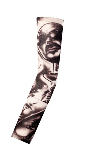 1PCS Men Long Fake Warmers Summer Tattoo Sleeves Sun Protection Cover Outdoor Gloves Driving Ice Silk Arm Sleeves Women