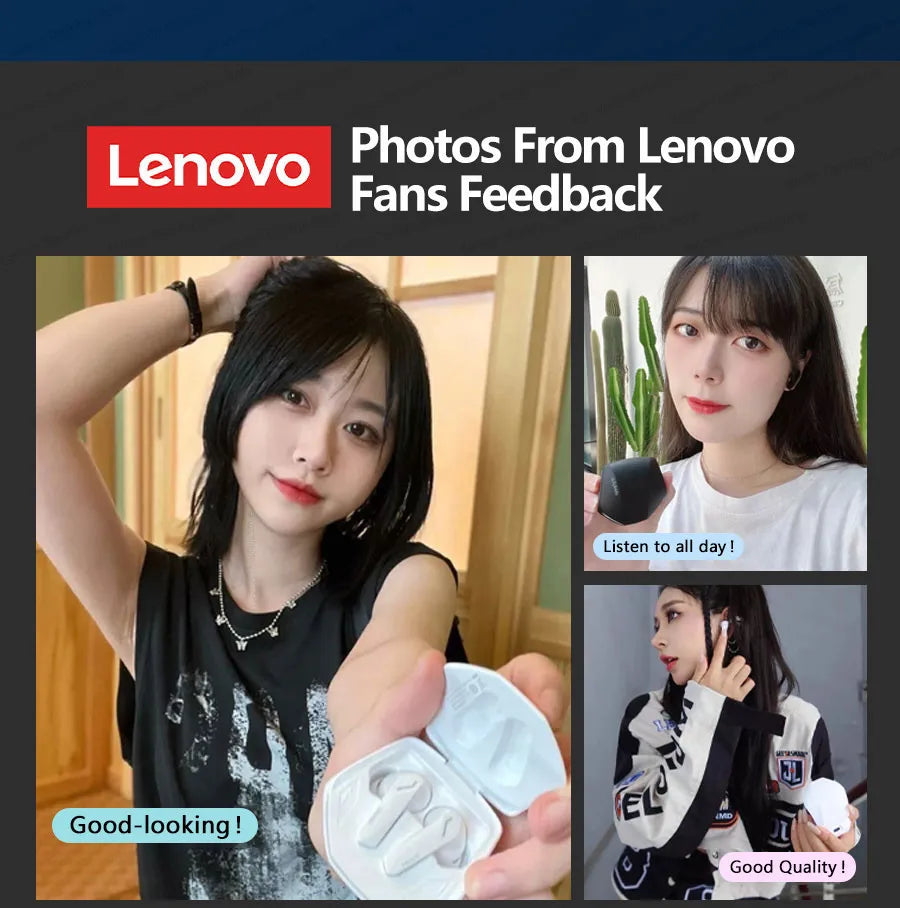 Lenovo GM2 Pro TWS Wireless Bluetooth5.3 Wireless Bluetooth Headset with Mic Earbuds Earphones Wireless Headphones Earbuds