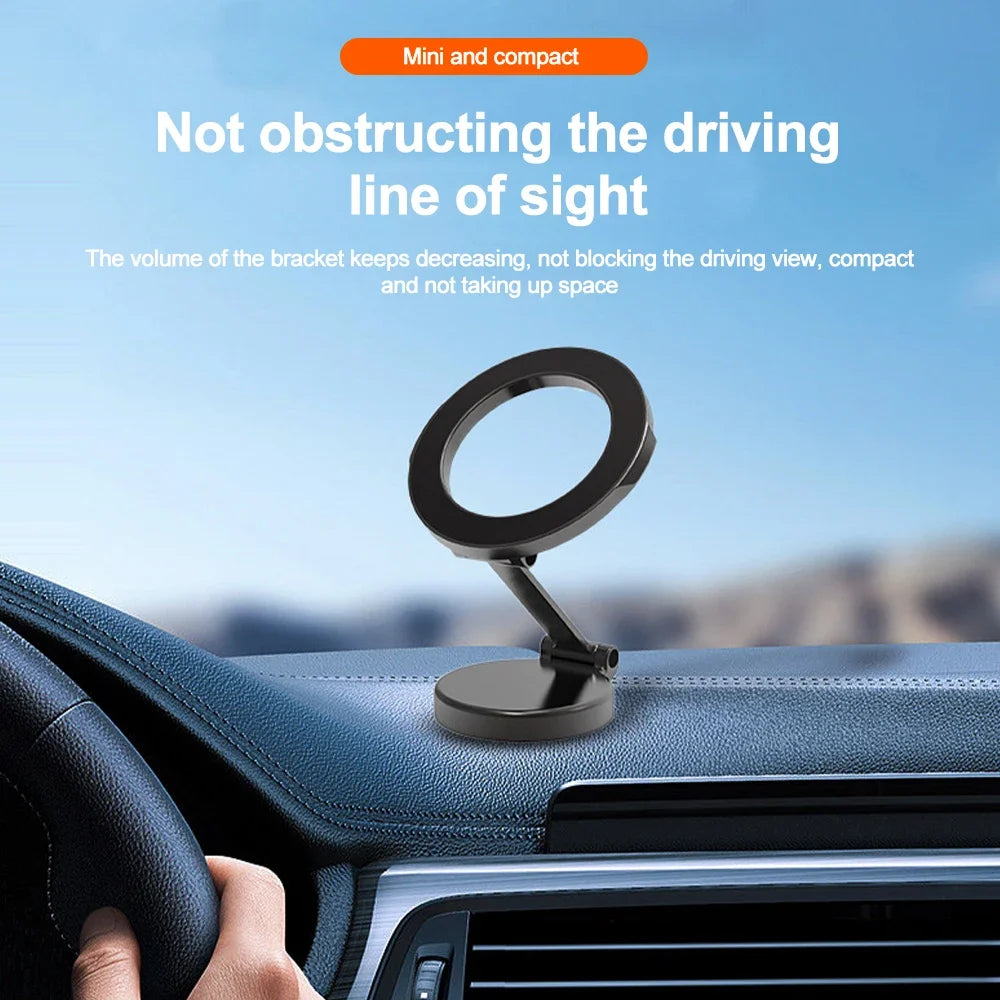 Strong Magnetic Cell Phone Holder Car 360° Swivel Adjustable Back Sticker Holder Magsafe for IPhone 15 Samsung Xiaomi Universal