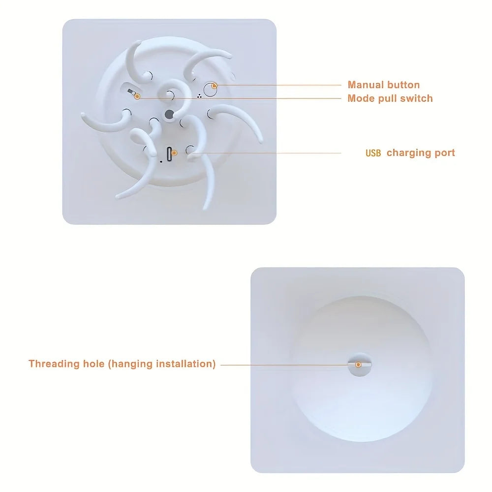 Modern Jellyfish Table Lamp Cartoon Dancing Jellyfish Bedside Lamp Adjustable Color LED Night Light Birthday Gift for Kids New