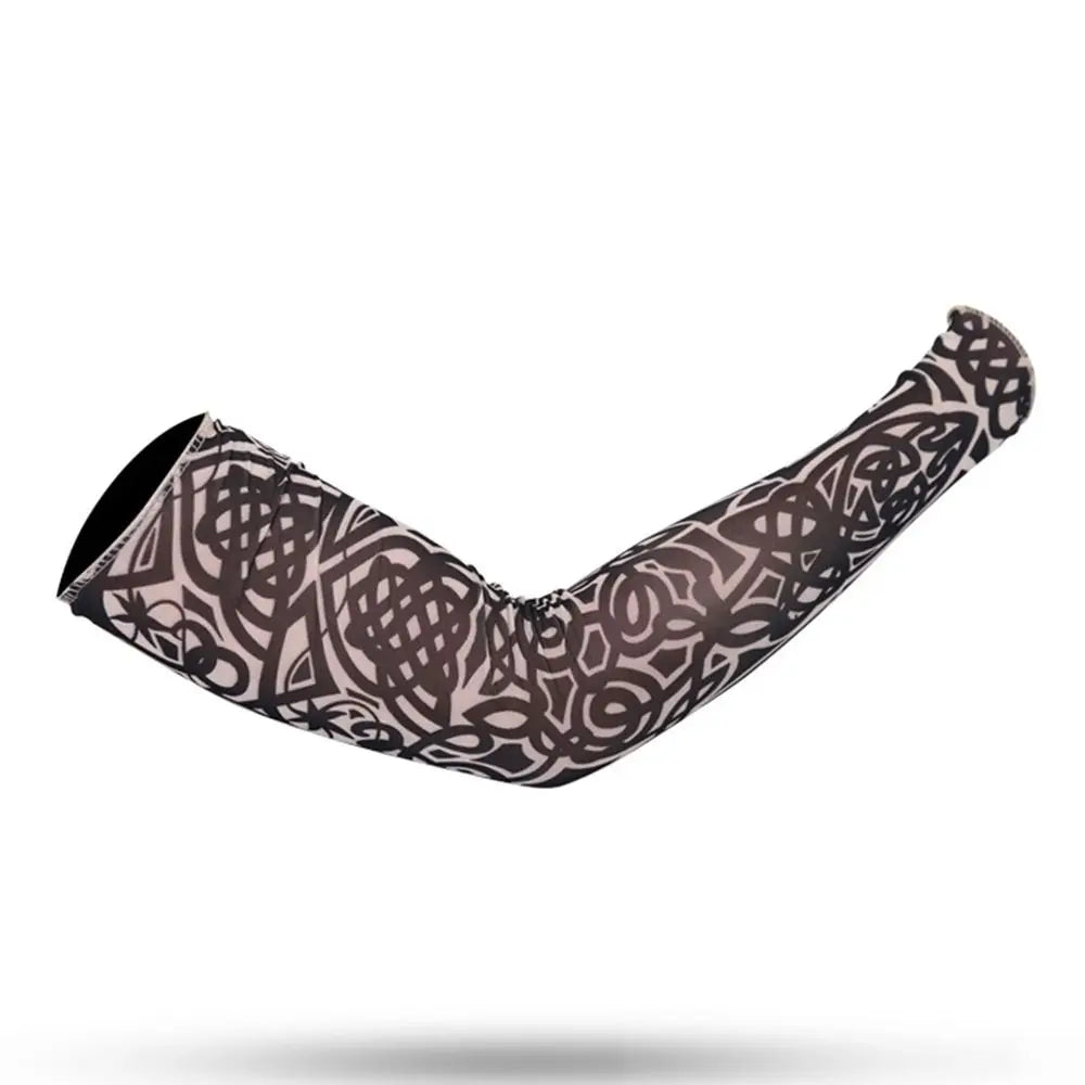 1Pc Tattoo Sleeve for Men Women Anti-Sunburn Sleeve Elastic Outdoor Nightclub Cycling Arm Cover Party Cycling Flower Arm