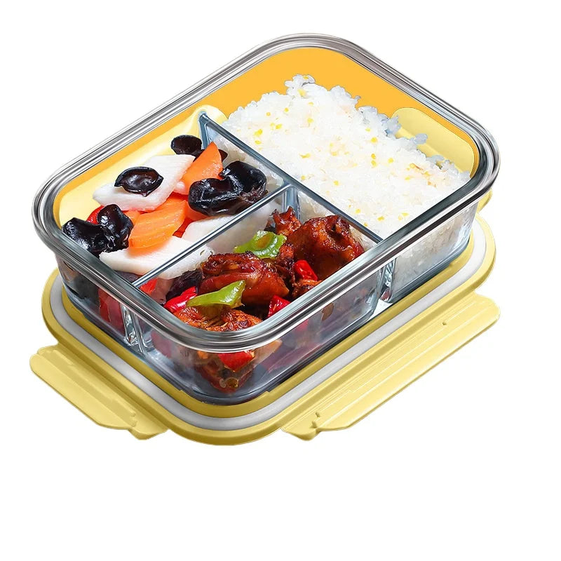 Glass Fresh-Keeping Box high Borosilicate Heat-Resistant Microwave Oven bento Fridge Special Sealed Bowl Food Storage Containers