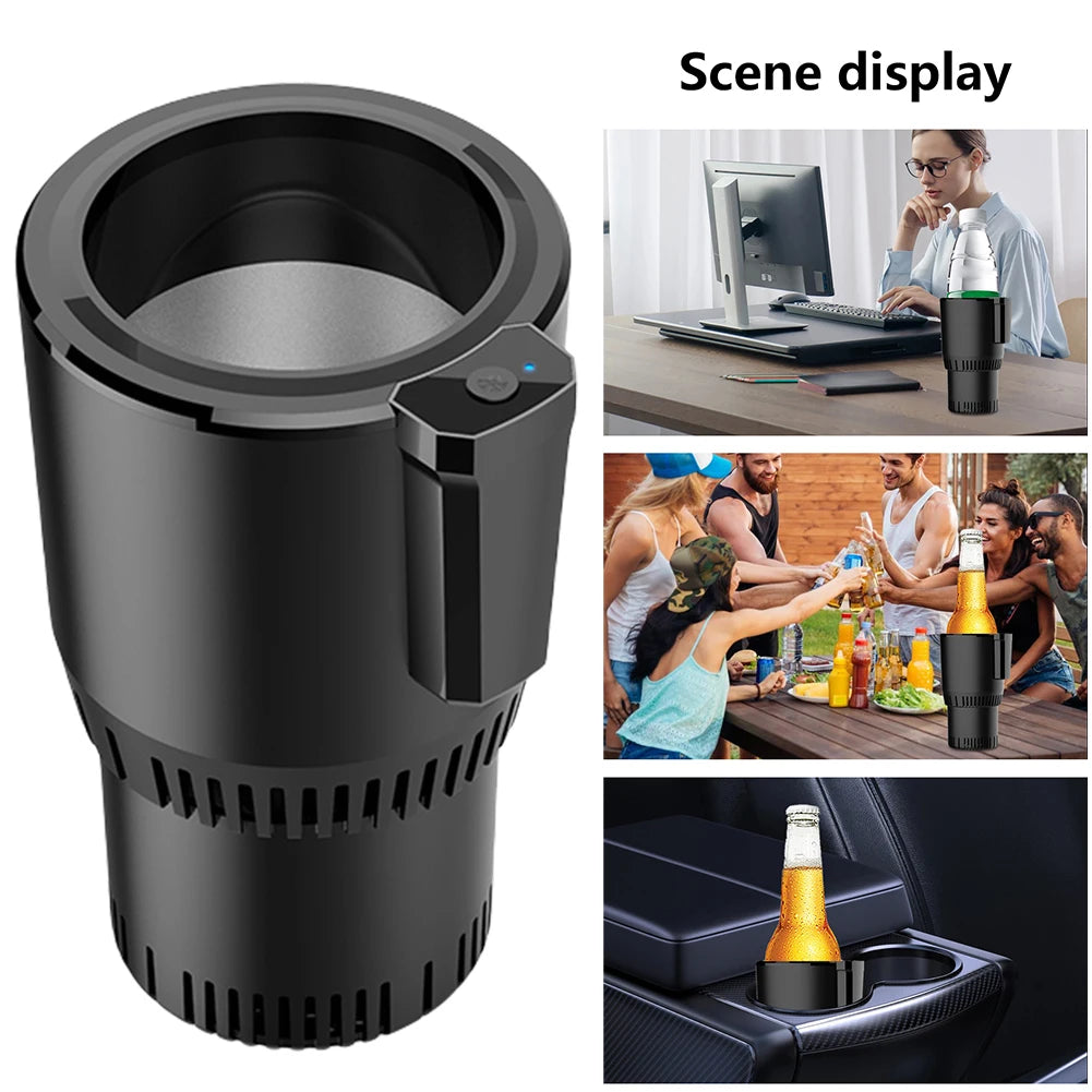2 In 1 Auto Refrigerator Cooling Heating Cup 12V 36W Smart Car Cup Mug Holder Keep Beverage Cool Warm for Outdoor Travelling