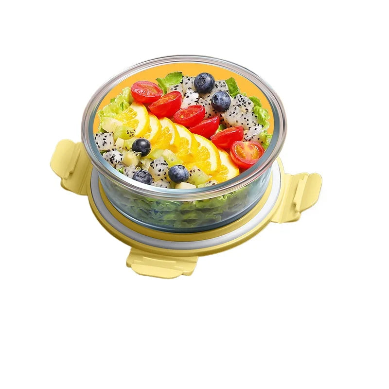 Glass Fresh-Keeping Box high Borosilicate Heat-Resistant Microwave Oven bento Fridge Special Sealed Bowl Food Storage Containers