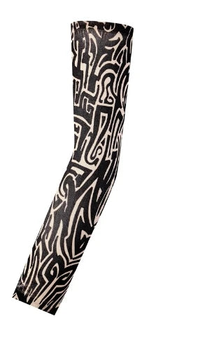 1PCS Men Long Fake Warmers Summer Tattoo Sleeves Sun Protection Cover Outdoor Gloves Driving Ice Silk Arm Sleeves Women