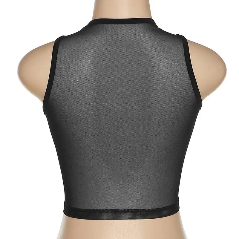 Summer  Women's round Ne Svel Me Splice Creative  Vest Street Sle ort Length  Color Polyester Fiber