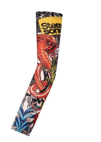 1PCS Men Long Fake Warmers Summer Tattoo Sleeves Sun Protection Cover Outdoor Gloves Driving Ice Silk Arm Sleeves Women