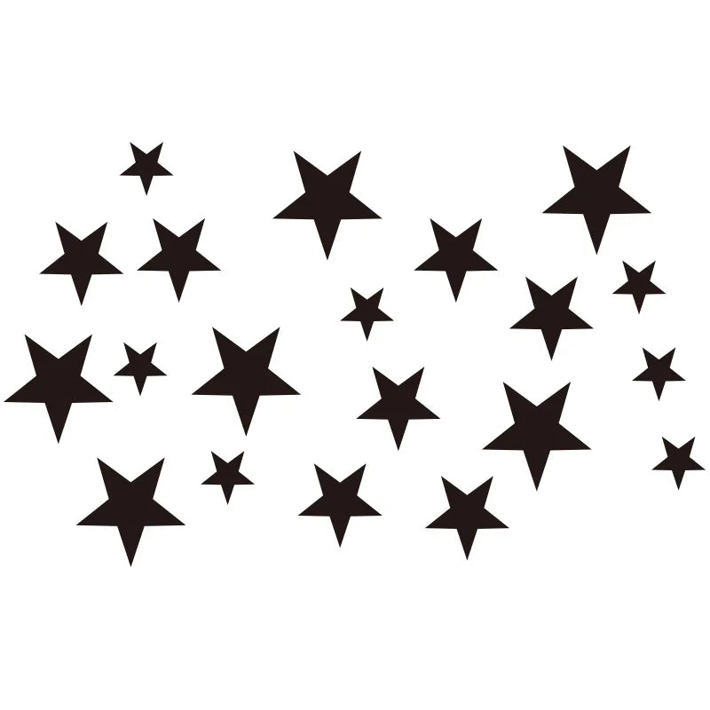 20pcs Star Wall Sticker 3D Acrylic Irregular Mirror Vanity Living Room Decoration Cartoon Wall Stickers for Kids Room Home Decor
