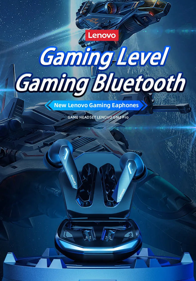 Lenovo GM2 Pro TWS Wireless Bluetooth5.3 Wireless Bluetooth Headset with Mic Earbuds Earphones Wireless Headphones Earbuds