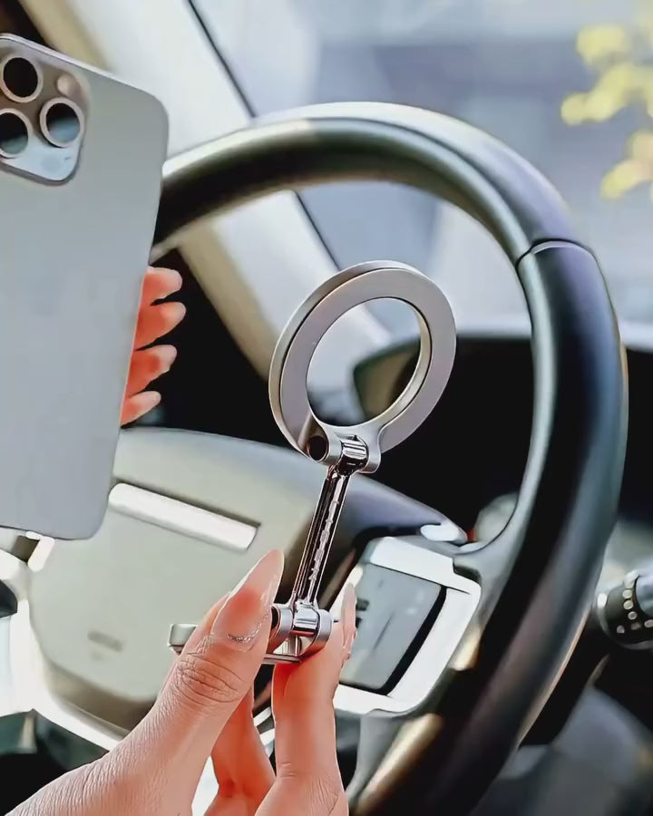 Strong Magnetic Cell Phone Holder Car 360° Swivel Adjustable Back Sticker Holder Magsafe for IPhone 15 Samsung Xiaomi Universal